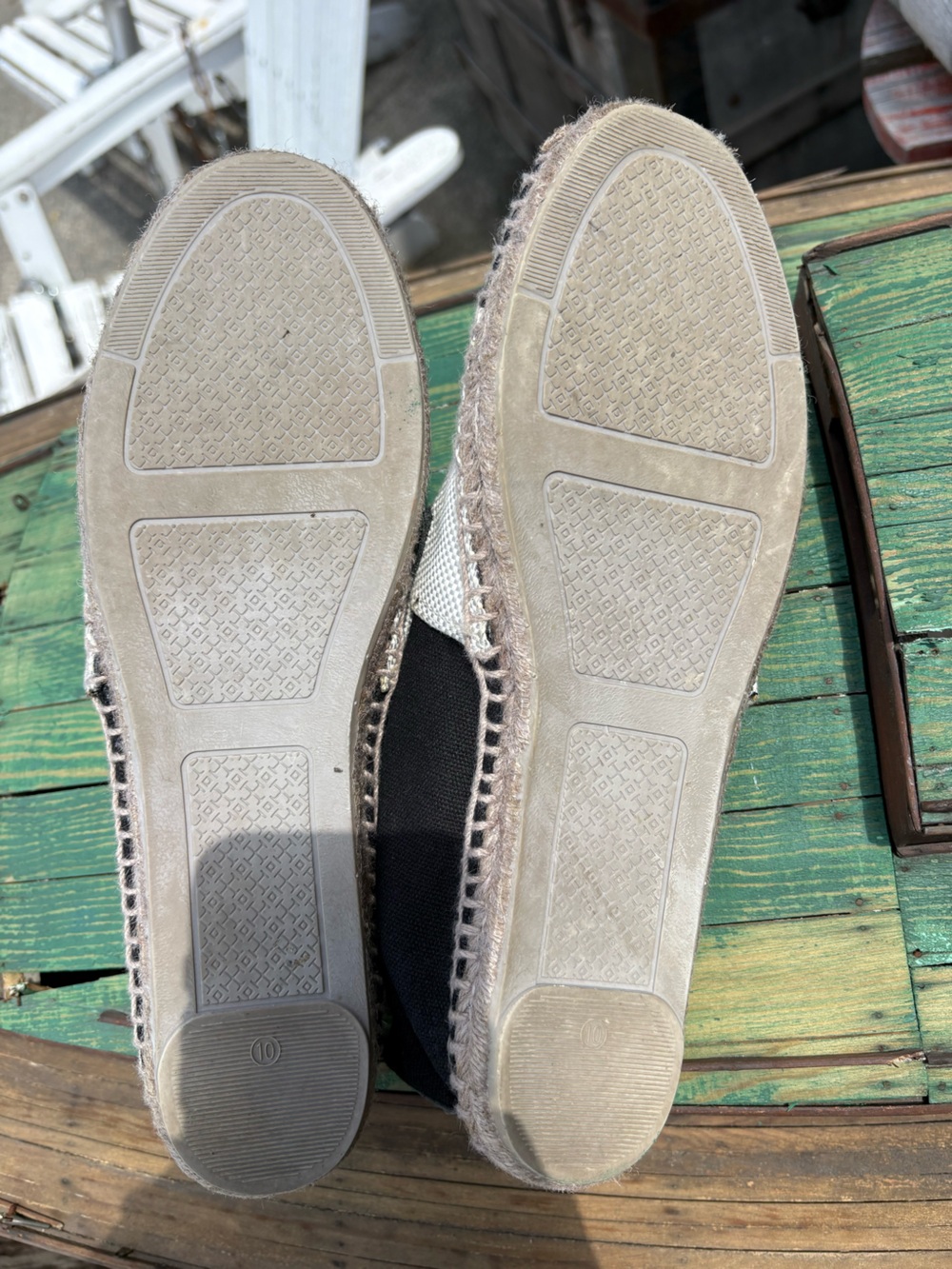 NWOT Tory Burch Veranda A-Line Espadrilles - Black and White Logo Canvas 9.5 - Picture 4 of 4